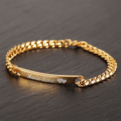 gold armband damen personalisiert|armband mit gravur personalisiert.